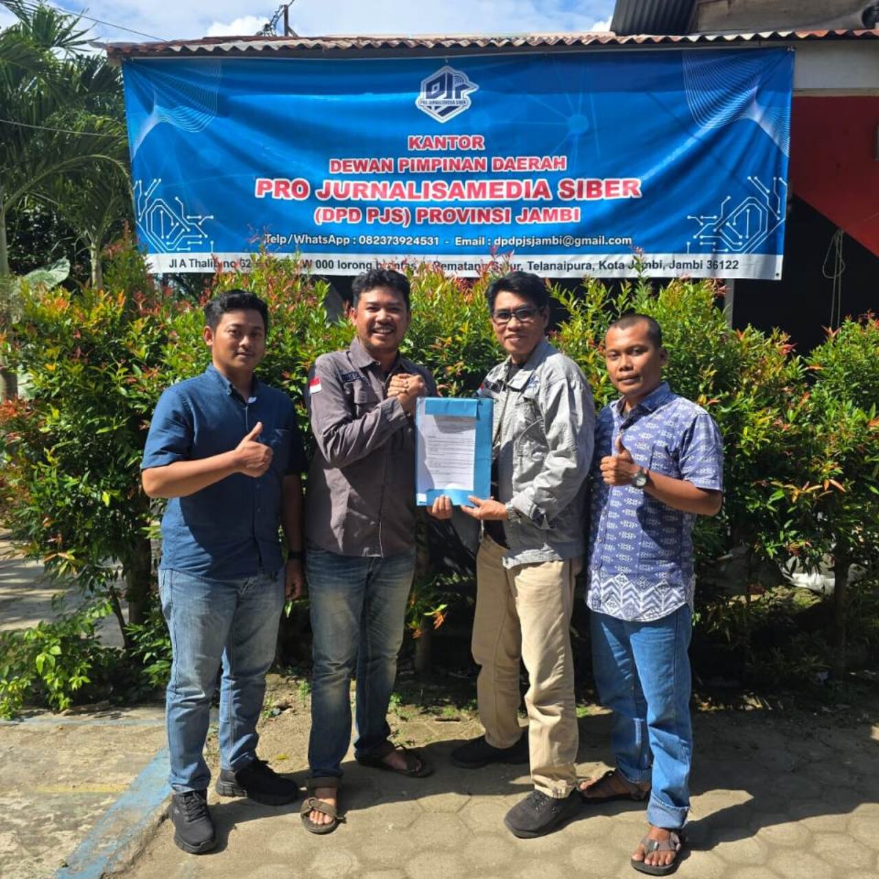 Ketum DPP PJS Silaturahmi dan Verifikasi Kantor DPD PJS Jambi