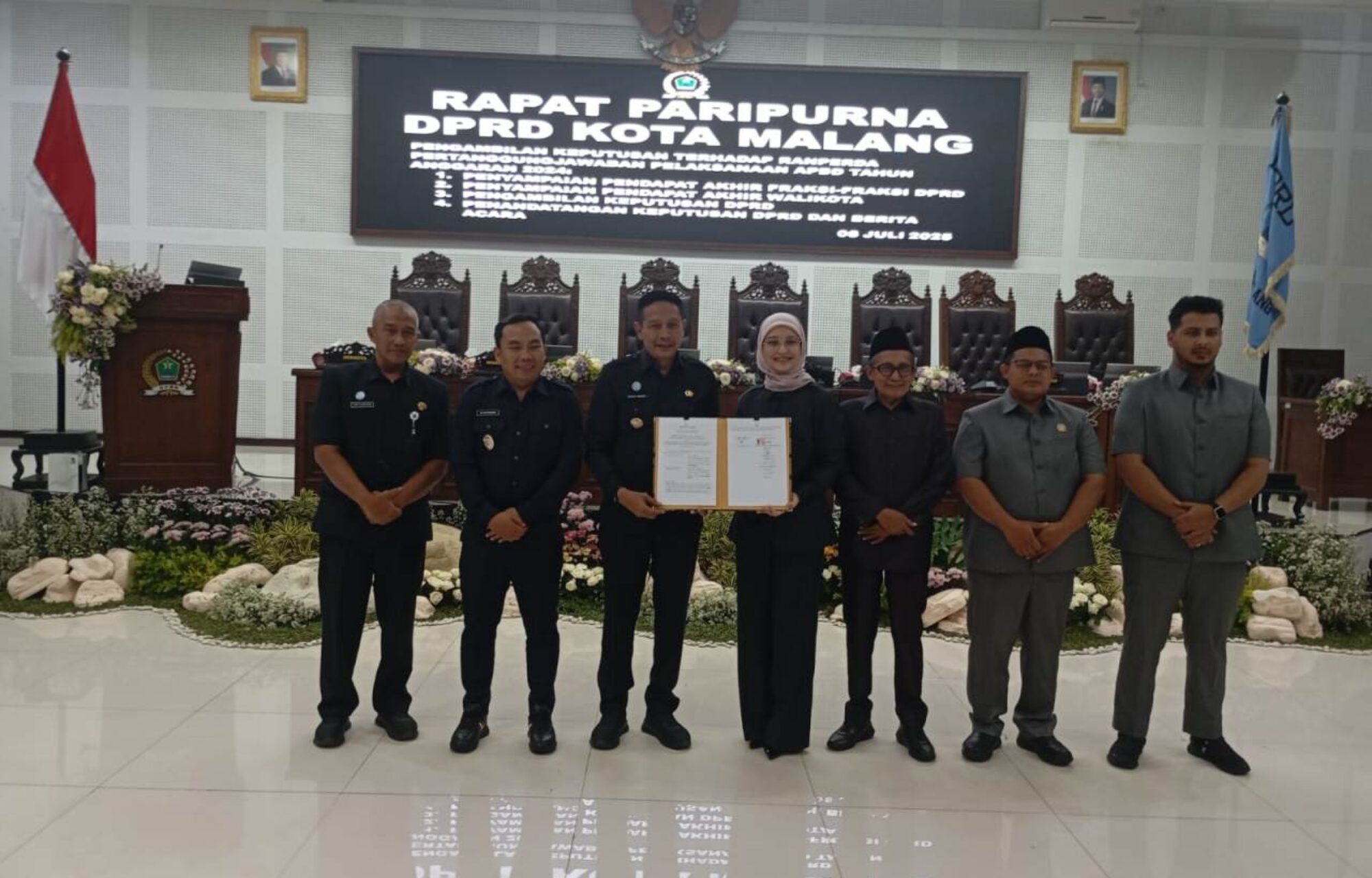 DPRD Kota Malang Menyetujui Ranperda Pertanggungjawaban Pelaksanaan APBD Kota Malang 2024