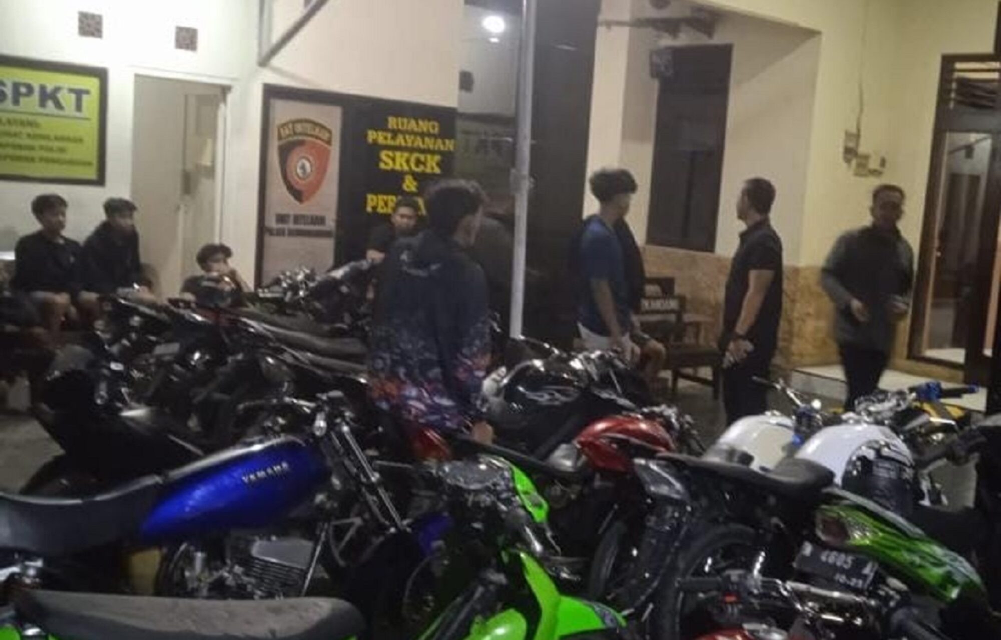 Polisi Amankan 14 Unit Motor Diduga Terlibat Balap Liar di Kedungkandang Kota Malang