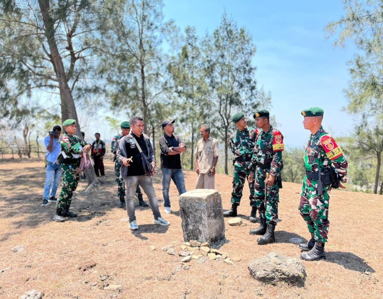 Bertolak ke Perbatasan, Dansatgas Pamtas RI-RDTL Sektor Barat Tinjau Kondisi Patok di Wilayah Haumeniana