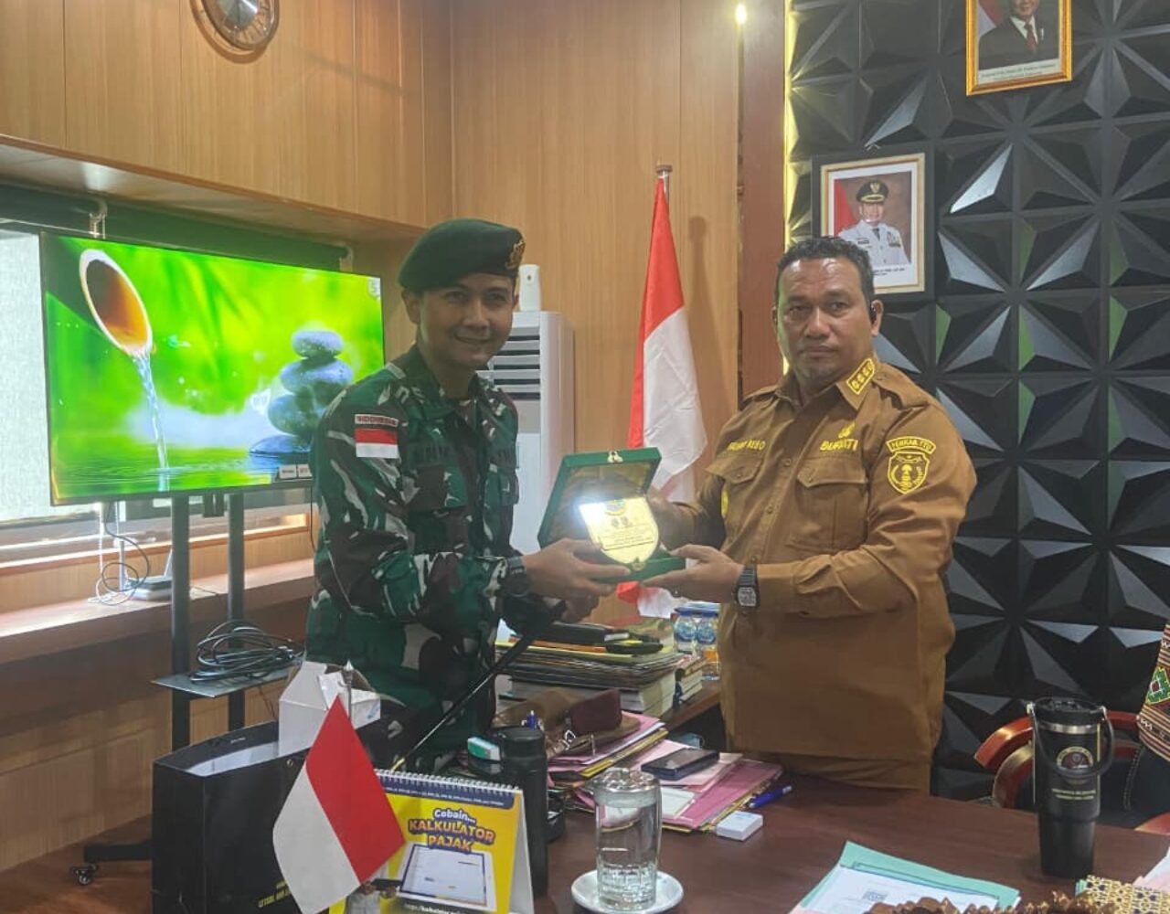 Perkuat Sinergi, Dansatgas Pamtas Yonarhanud 2 Kostrad Temui Bupati Kabupaten TTU