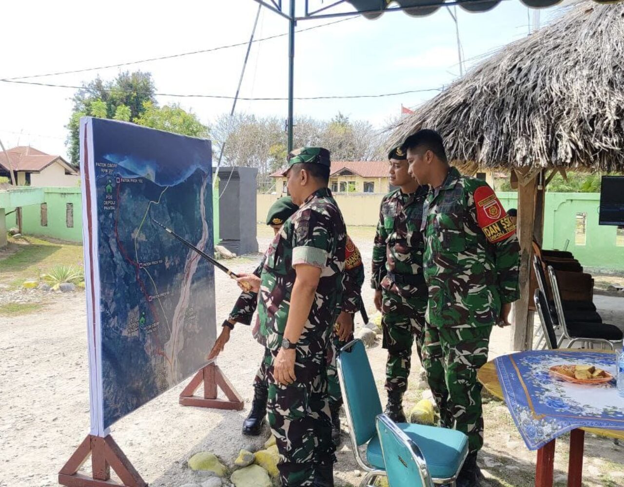 Dankolakops Pamtas RI-RDTL Adakan Kunjungan ke Pos Satgas Pamtas RI-RDTL Sektor Barat Yonarhanud 2 Kostrad