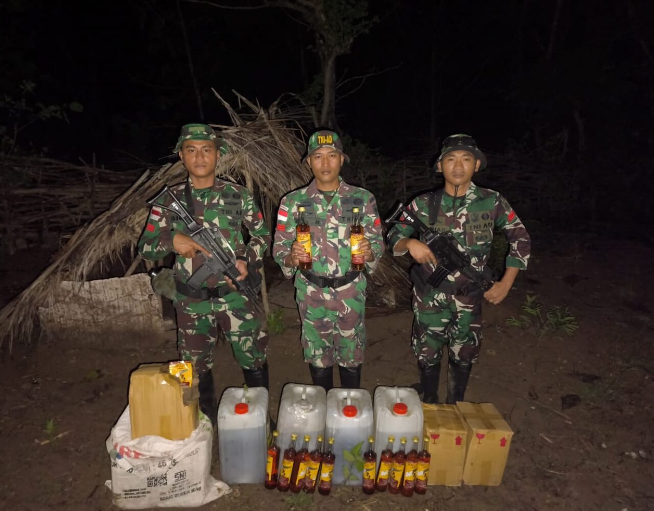 Satgas Pamtas Yonarhanud 2 Kostrad Berhasil Amankan Perbatasan dari Upaya Penyelundupan Barang Ilegal