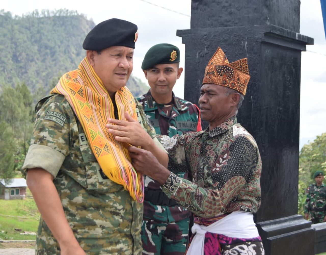 Satgas Pamtas Yonarhanud 2 Kostrad Terima Kunjungan Tim Ditjen Strahan Kementrian Pertahanan RI