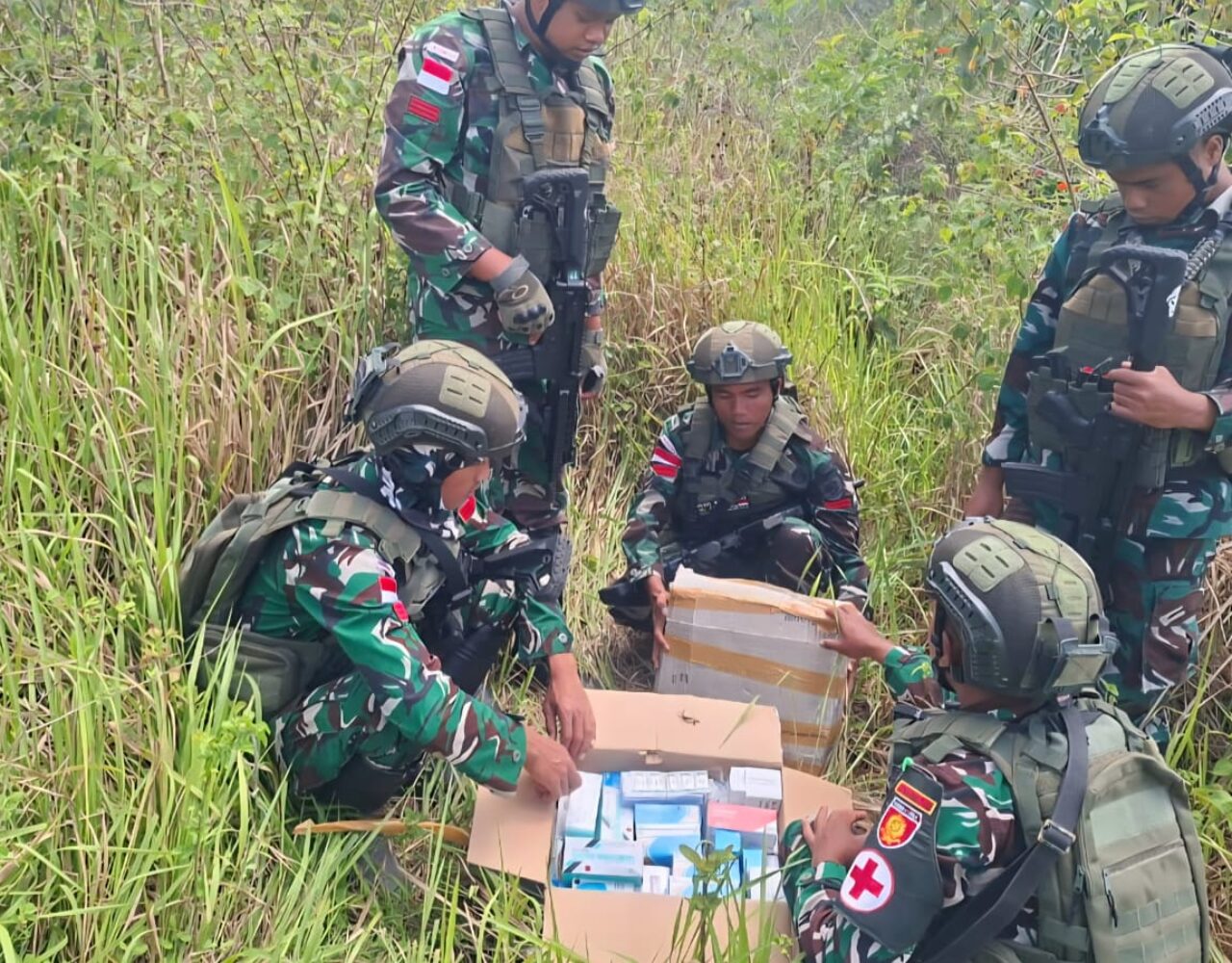 Satgas Pamtas Yonarmed 12 Kostrad Gagalkan Penyelundupan Obat-obatan di Perbatasan Lakmars