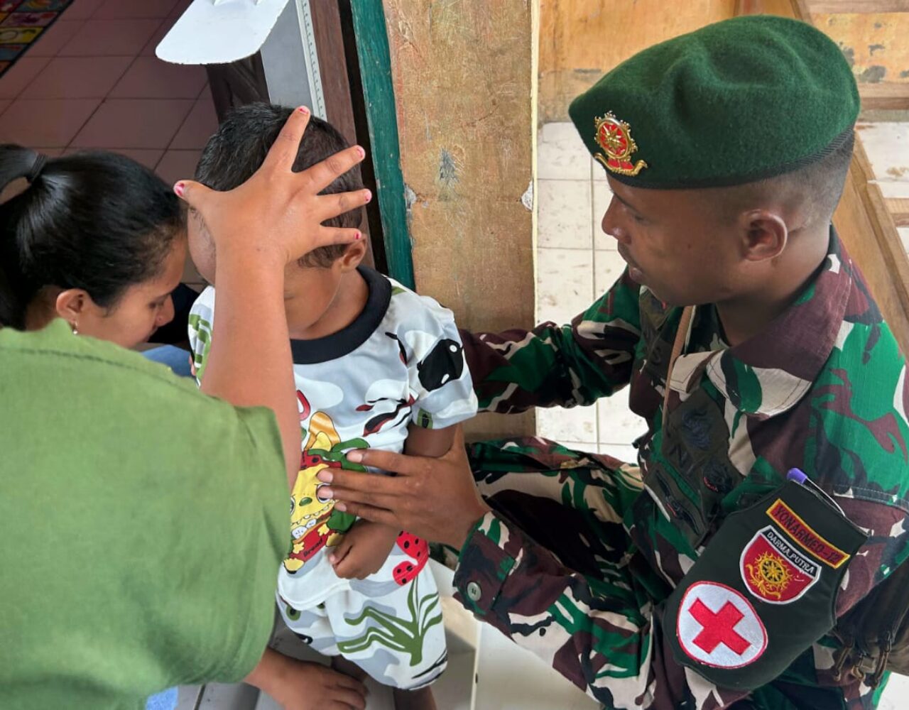 Tingkatkan Kesehatan Anak, Pos Haslot dan Motamasin Laksanakan Pemeriksaan Balita di Alas Selatan