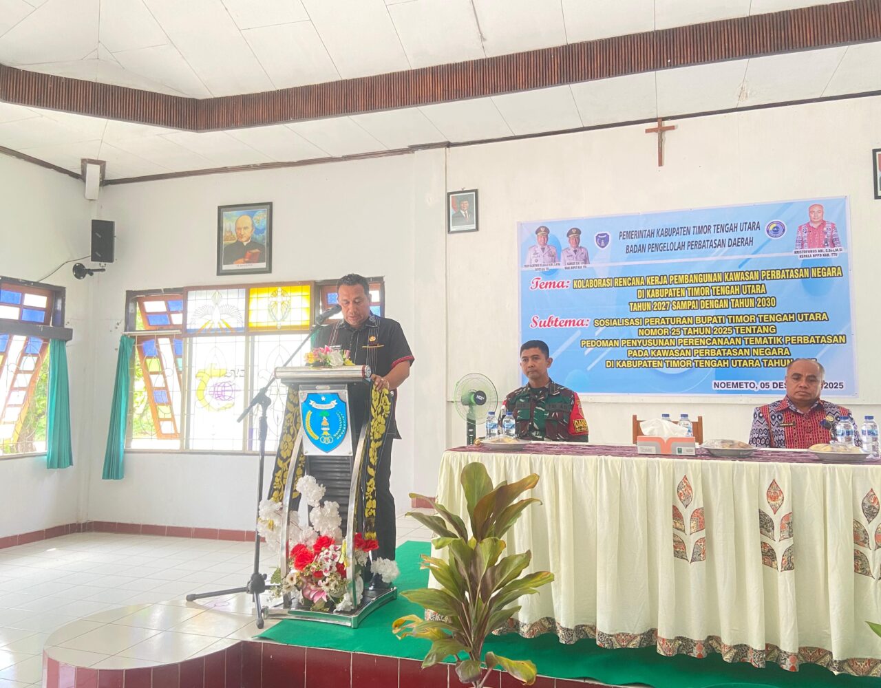 Sinergi di Perbatasan, Dansatgas Pamtas Yonarhanud 2 Kostrad Menghadiri Sosialisasi Perencanaan Tematik 