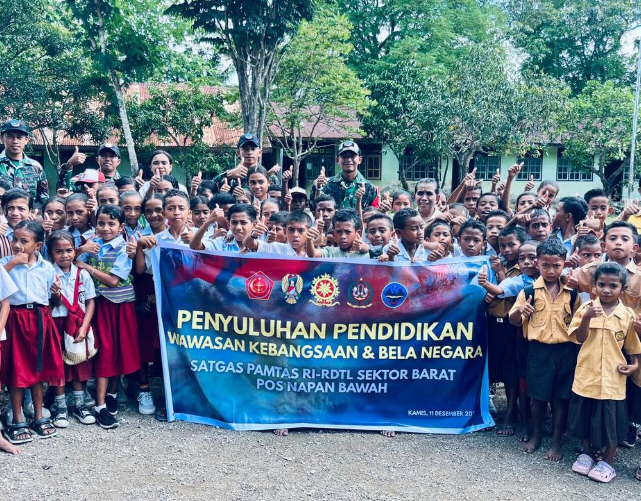 Peduli Generasi Muda, Satgas Pamtas Yonarhanud 2 Kostrad Adakan Kegiatan Penyuluhan Pendidikan