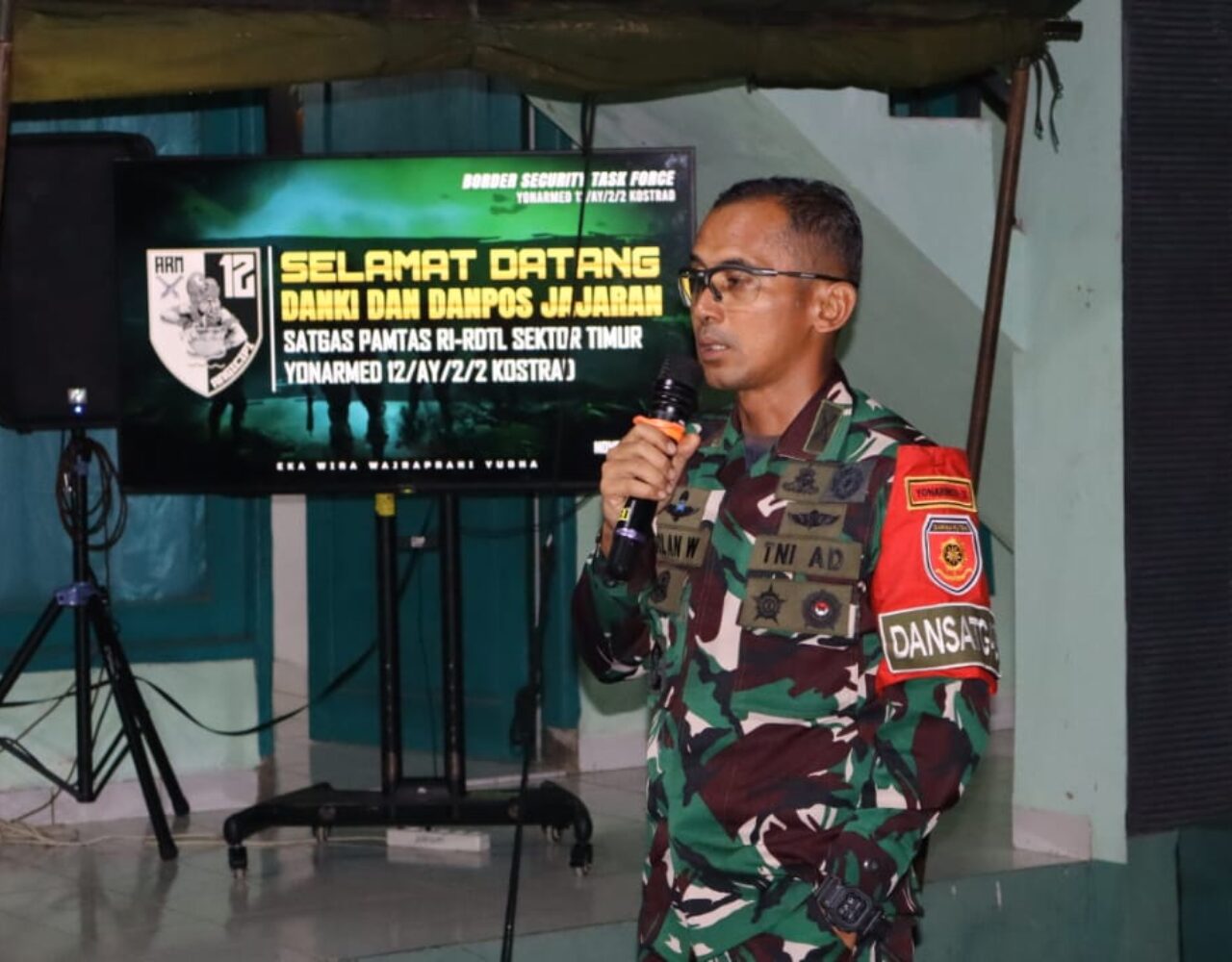 Satgas Pamtas RI–RDTL Sektor Timur Yonarmed 12 Kostrad Gelar Evaluasi dan Syukuran Akhir Bulan