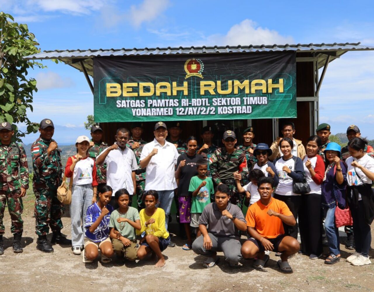 Satgas Yonarmed 12 Hadirkan Rumah Layak bagi Warga Dusun Surama