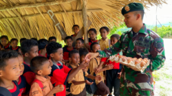 Dari Perbatasan, Satgas Pamtas Berbagi Gizi untuk Anak Negeri