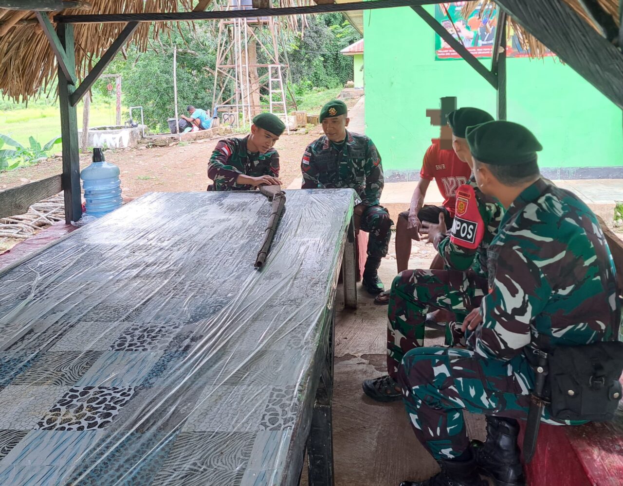 Melalui Pendekatan Teritorial, Yonarmed 12 Kostrad Wujudkan Perbatasan Aman dan Kondusif