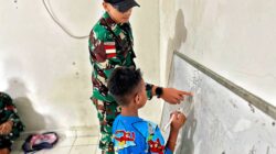 Cerdaskan Anak Bangsa, Satgas Pamtas Yonarhanud 2 Kostrad Buka Bimbel Gratis  ‎