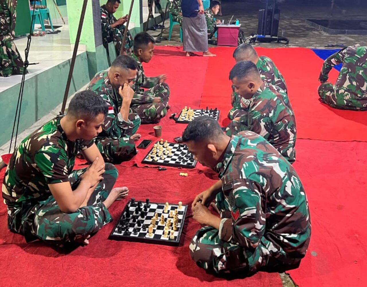 Rayakan Tahun Baru dengan Kebersamaan, Satgas Pamtas Gelar Ramah Tamah di Umanen