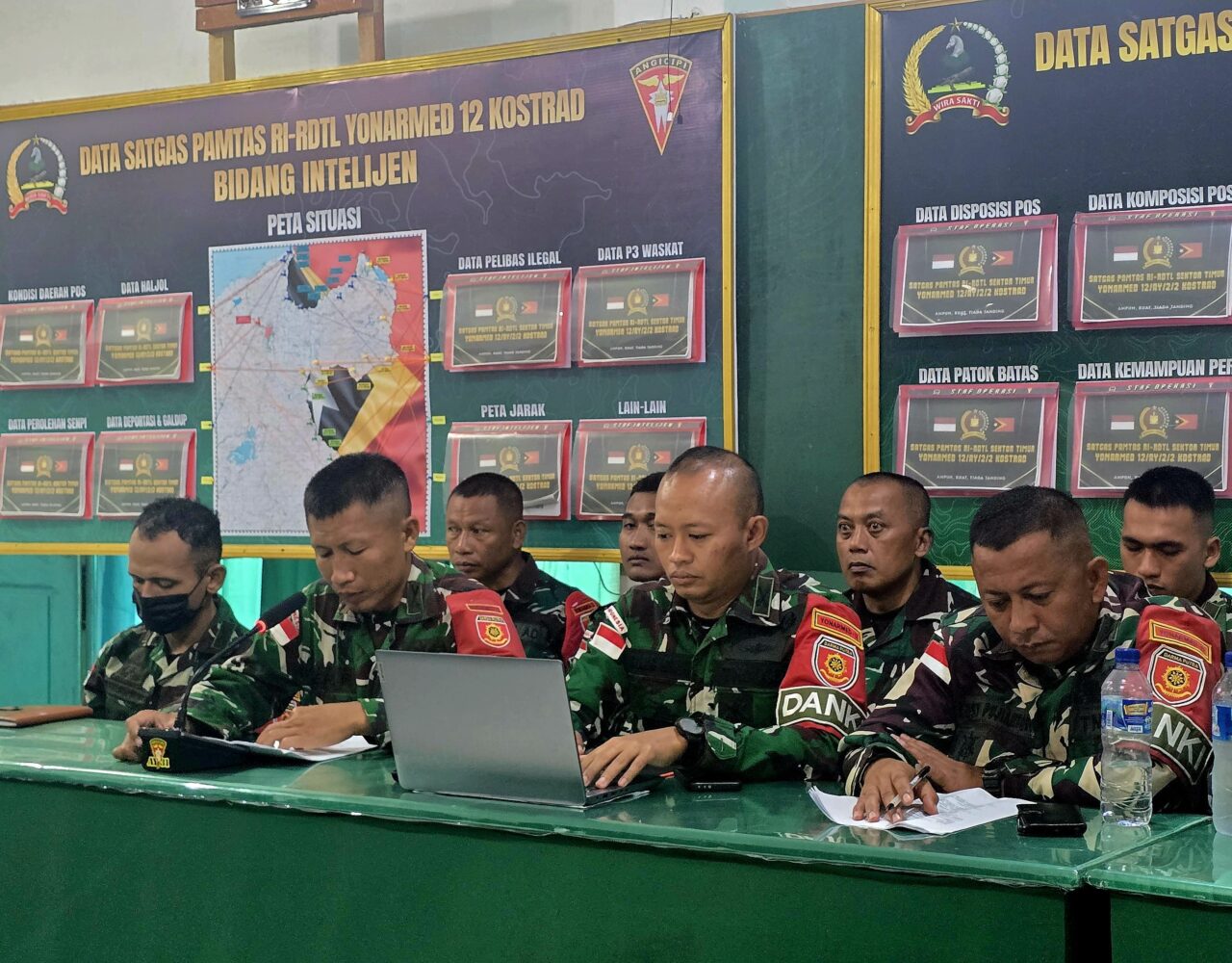 Perkuat Kinerja Satgas, Yonarmed 12 Kostrad Laksanakan Rapat Evaluasi Bulanan